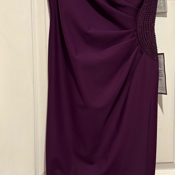 Alex Evenings Asymmetrical Purple Dress - Picture 3 of 3